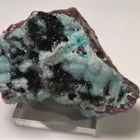 Chrysocolla With Quartz Cobaltoan Calcite & Heterogenite