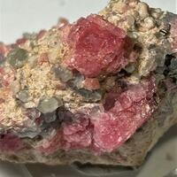 Rhodochrosite With Fluorite