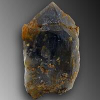 Stolzite On Smoky Quartz