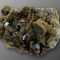 Galena On Calcite & Quartz