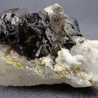 Cassiterite With Chalcopyrite & Quartz