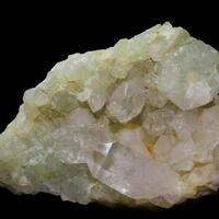 Quartz On Prehnite