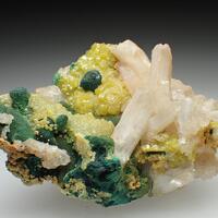 Cerussite Mimetite & Malachite