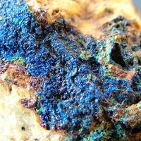 Azurite With Malachite