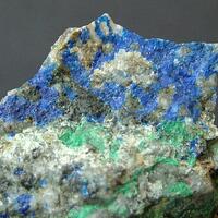 Azurite With Malachite