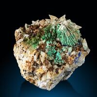 Baryte Malachite Calcite & Azurite