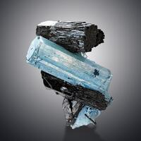 Aquamarine & Schorl