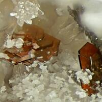 Pyrophanite & Ancylite-(Ce) On Calcite