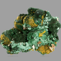 Pyromorphite On Malachite With Cerussite