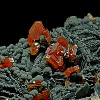 Vanadinite & Baryte & Manganese Oxides
