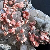 Rhodochrosite Bismuthinite Chalcopyrite & Quartz