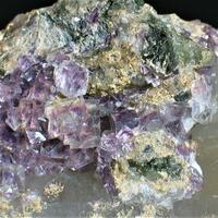 Fluorite & Zinnwaldite On Quartz
