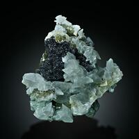 Calcite & Dolomite On Fluorite