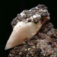 Chalcopyrite & Calcite On Hematite