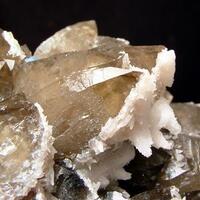 Quartz Var Smoky Quartz & Calcite