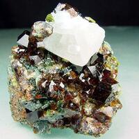 Andradite With Calcite Diopside & Clinochlore