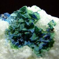 Calcite With Cuprian Adamite & Azurite