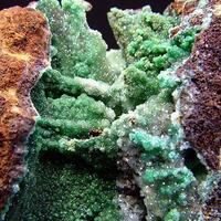 Cuprian Adamite & Calcite