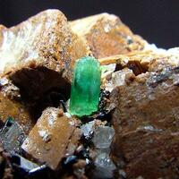 Emerald With Siderite & Hematite