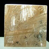 Quartz With Rutile Inclusions - Polished Cube