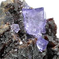 Fluorite On Sphalerite