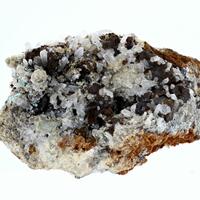Quartz With Hemimorphite & Aurichalcite