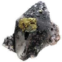 Chalcopyrite On Calcite With Hematite