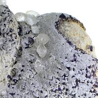 Fluorite & Calcite On Baryte