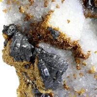 Sphalerite & Siderite On Quartz Psm Fluorite