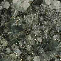 Fluorite With Quartz Calcite & Pyrite
