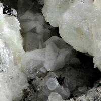 Hydrocerussite & Calcite With Pyrolusite