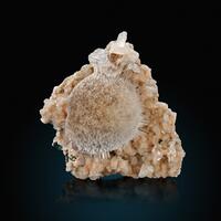 Thomsonite With Stilbite On Heulandite