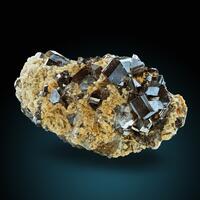 Cassiterite With Calcite & Quartz