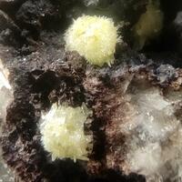 Cerussite On Goethite & Quartz