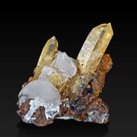 Calcite Rock Crystal & Siderite
