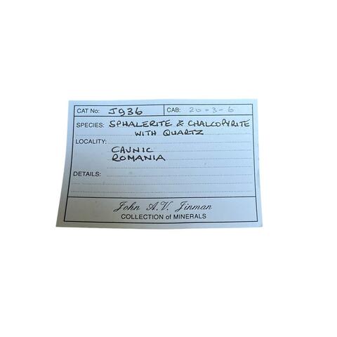Label Images - only: Sphalerite Chalcopyrite & Quartz