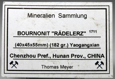 Label Images - only: Bournonite