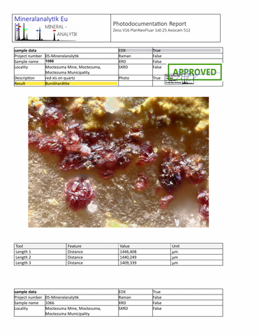 Analysis Report - only: Burckhardtite