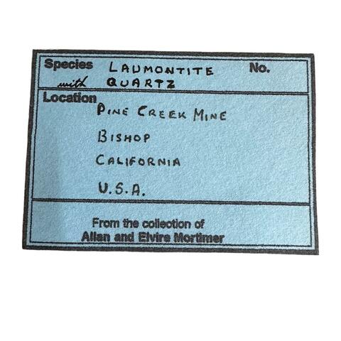 Label Images - only: Laumontite & Quartz