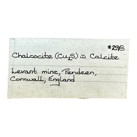 Label Images - only: Chalcocite & Calcite