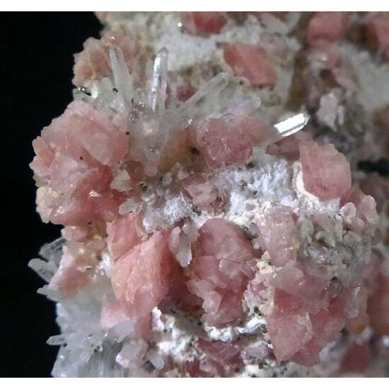 Rhodochrosite & Quartz On Sphalerite