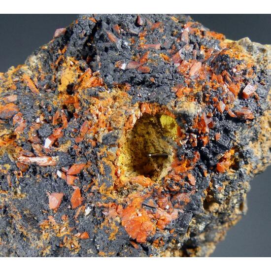 Crocoite With Bindheimite & Coronadite