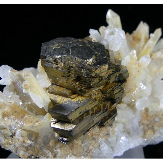 Pyrrhotite & Calcite On Quartz