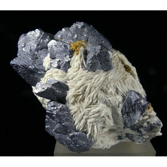 Galena On Baryte With Sphalerite