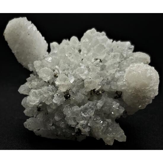 Calcite On Quartz With Pyrite