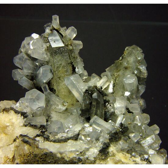 Calcite On Rock Crystal