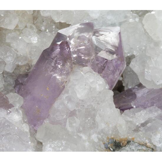 Amethyst On Calcite