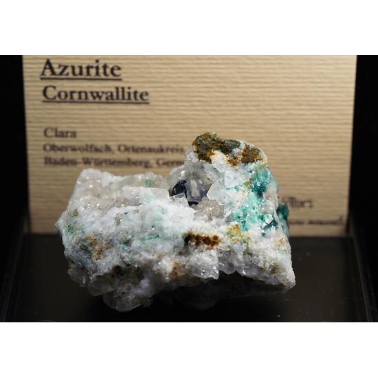 Azurite Fluorite Cornwallite & Malachite