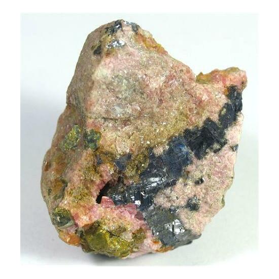 Rhodochrosite With Galena & Pyrite