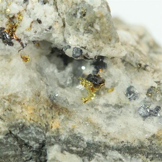 Gold With Pyrite & Sphalerite & Galena & Quartz